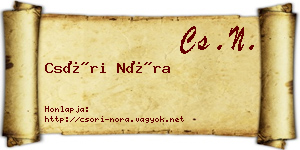 Csóri Nóra névjegykártya