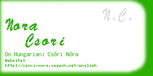 nora csori business card